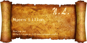 Nyers Lilian névjegykártya